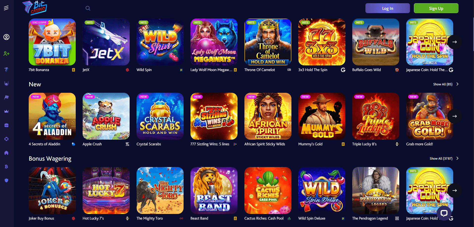 7Bit-Casino-Game-Selections