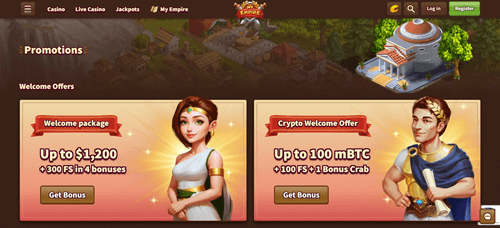 MyEmpire Casino Promos