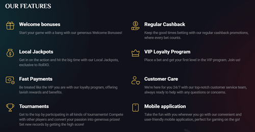 RollXO Casino Features
