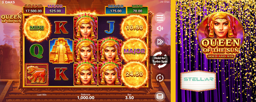 Stellar Spins No Deposit Bonus - Free Spins on Queen of the Sun